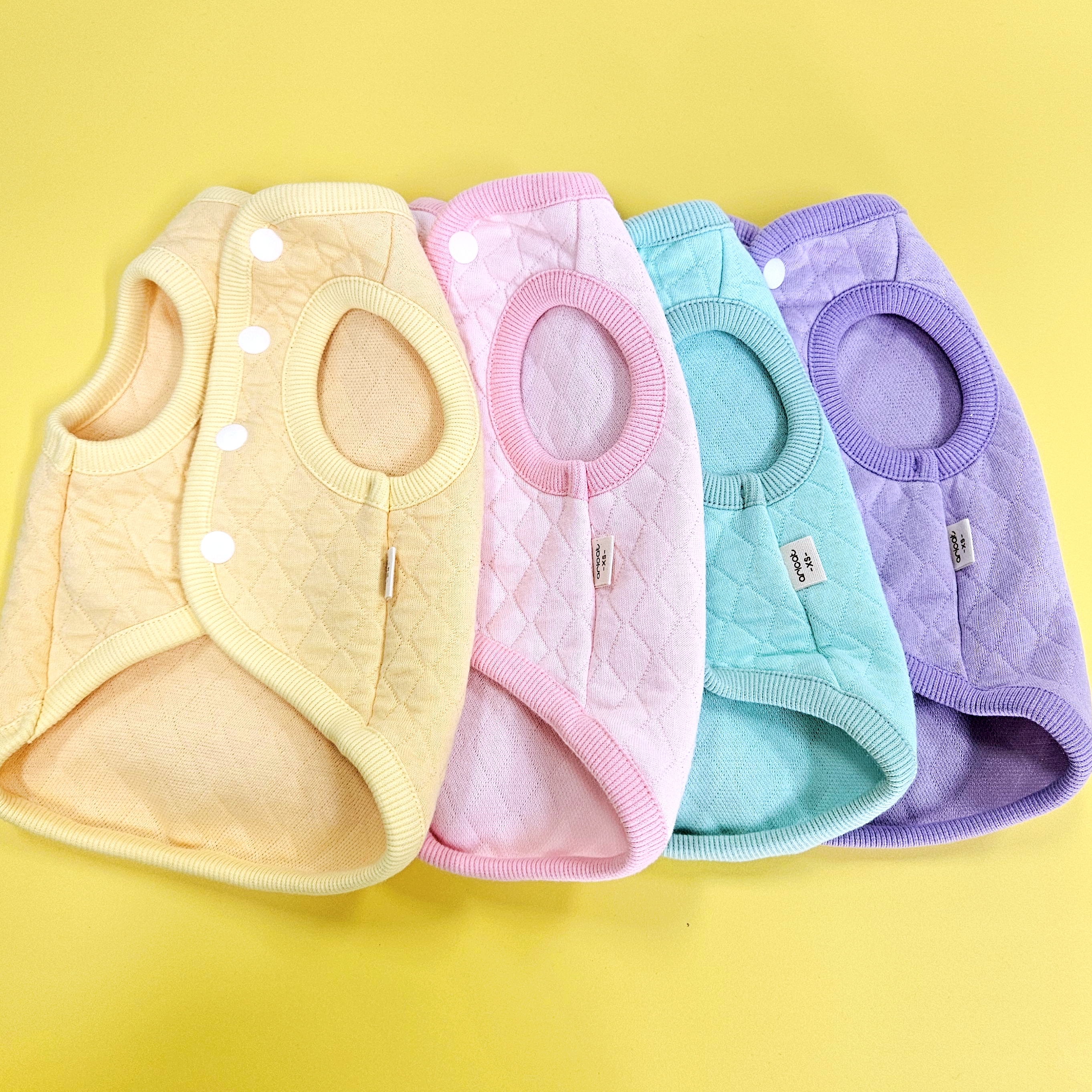 고양이 옷 고양이전용 편한 누빔조끼 마카롱 깔깔이 이미지 7