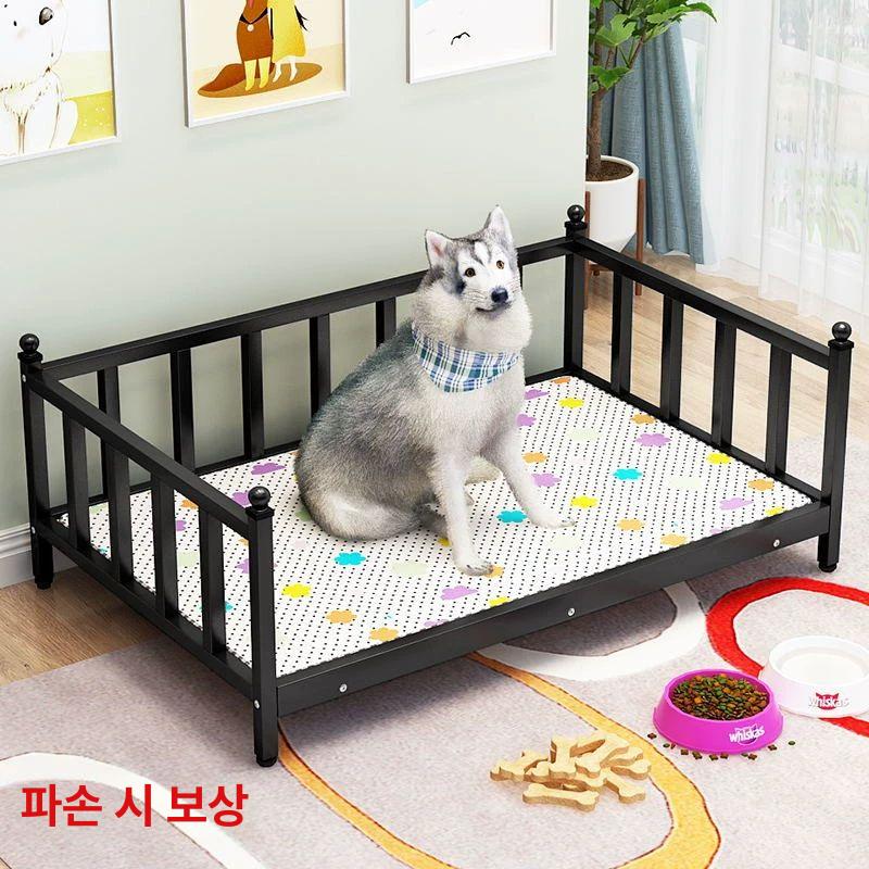침대 철제 대형견 실내용 펫침대 쇼파 베드 반려동물 화이트 스타일 A S 65x45 - 상세 이미지 2