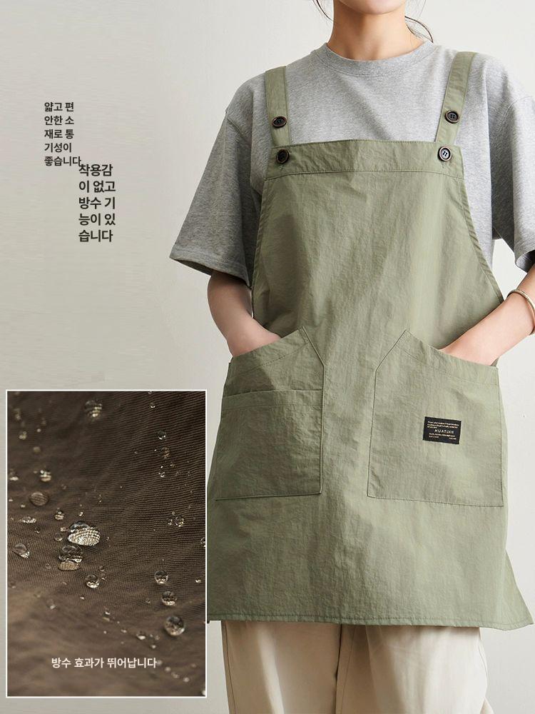 카페앞치마 숏앞치마 방수 근무복 커피숍 식당 타슬론 커피 - 상세 이미지 3