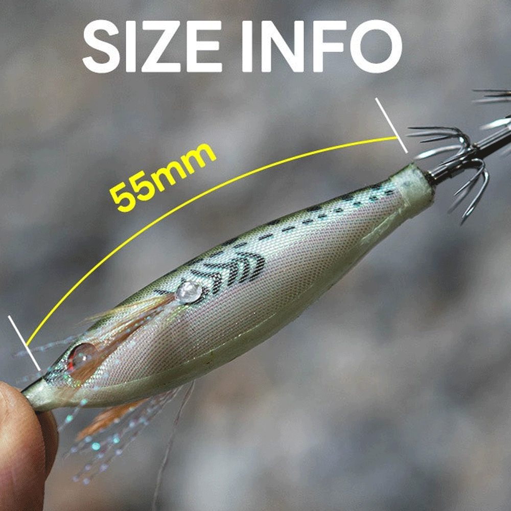 키우라 네로 갑오징어 쭈꾸미 아이비 틴셀 야광 수평 쭈갑 스몰 에기 슷테 수박, 5.5cm(2.2인치) - 상세 이미지 2