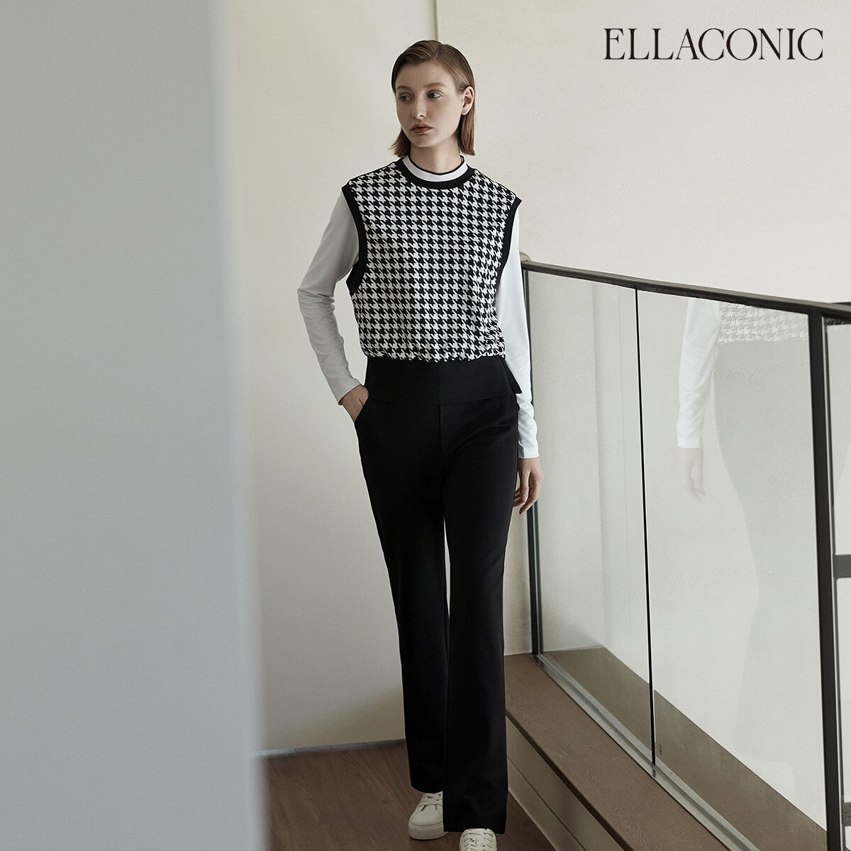 [25FW 최신상] 엘라코닉  폰테 팬츠 - 상세 이미지 2