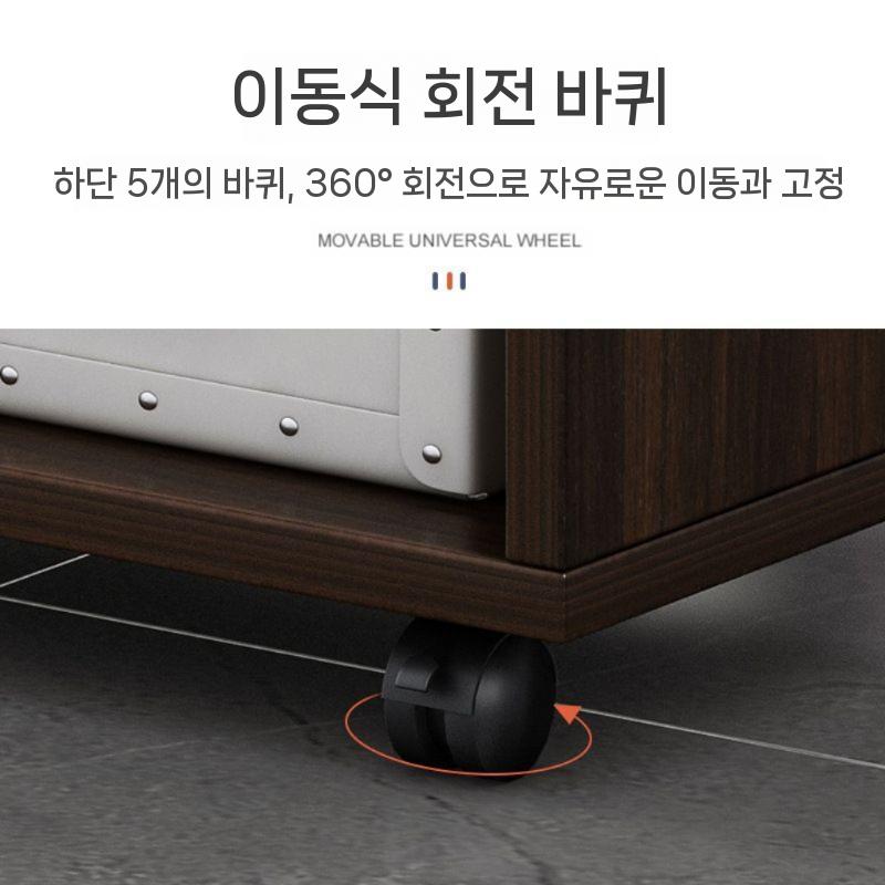 사무실 복합기테이블 다이 거치대 수납장 정리대 프린터 선반 화이트 60x24x66cm - 상세 이미지 4