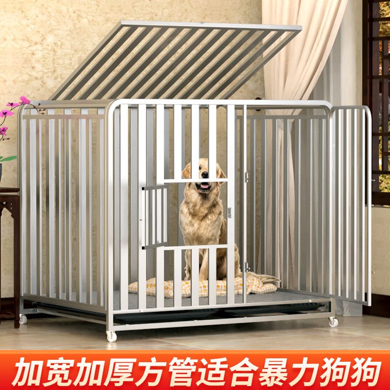 대형견케이지 견사 애견 대형견집 휀스 실내 원목 울타리 야외 톈진 베이징 허베이 丨수집 우선 순위 굵게 62 x 44 x 56은 작은 개에 적 - 상세 이미지 2