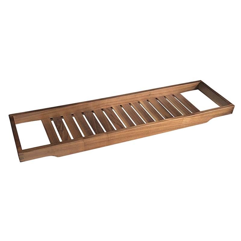 반신욕 욕조 방수 반신욕덮개 트레이 받침대 아크릴 투명 밤나무 70x14.5cm 1-1cm - 상세 이미지 5