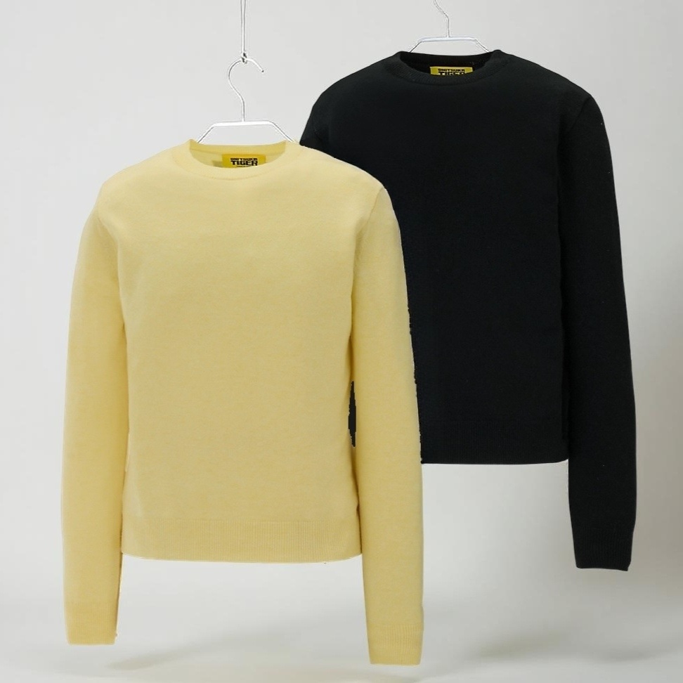 오니츠카타이거 롱 슬리브 니트 탑 여성 스웨터 2183B554 YELLOW S - 상품 이미지