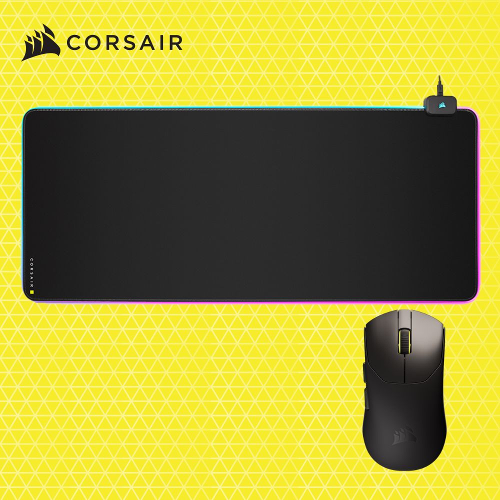 커세어 세이버 v2 PRO 초경량 게이밍마우스 블랙 + MM700 RGB EXTEND - 상품 이미지