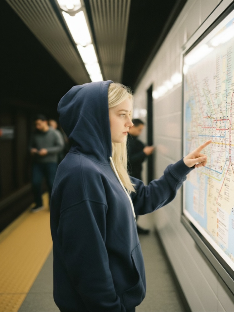 버블벳CHERISH 등판 빅 레터링 데일리 캐주얼 오버핏 후드티네이비