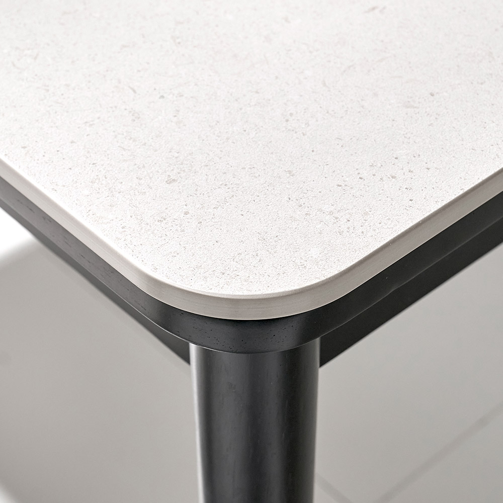 쏠앤까사 블랙 어반 고무나무 원목 포세린 세라믹 식탁세트 4인용 6인용 1400 1600 1800