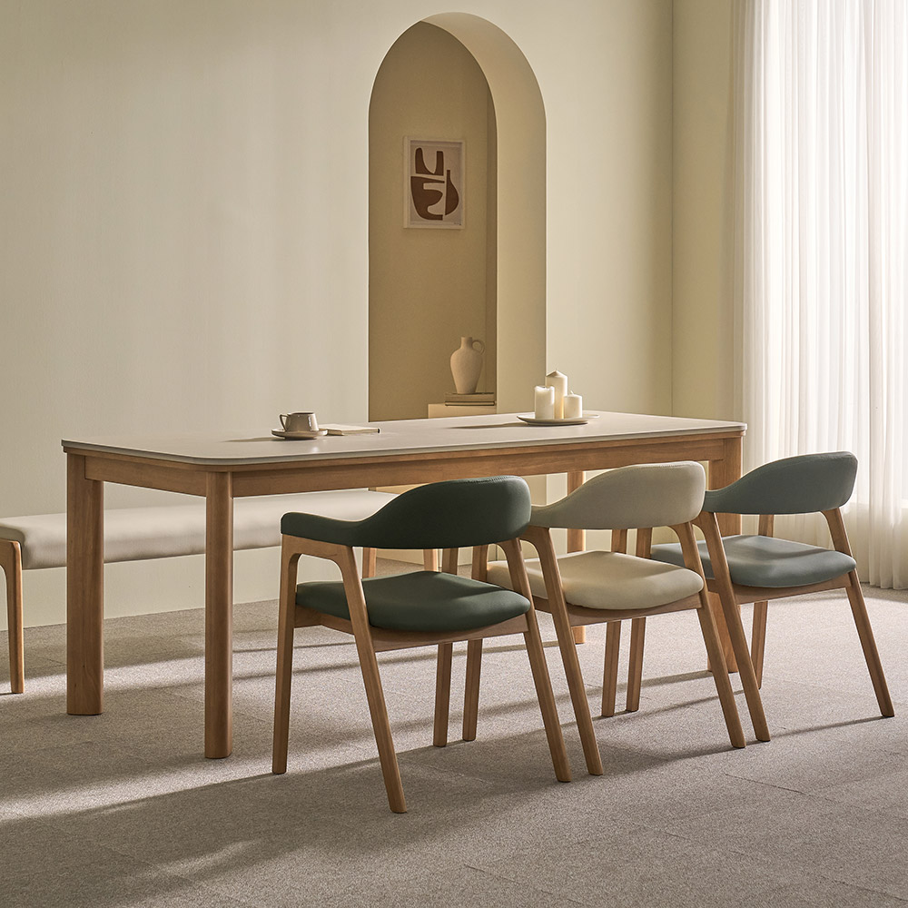 쏠앤까사 올리브 고무나무 원목 포세린 세라믹 식탁세트 4인용 6인용 1400 1600 1950