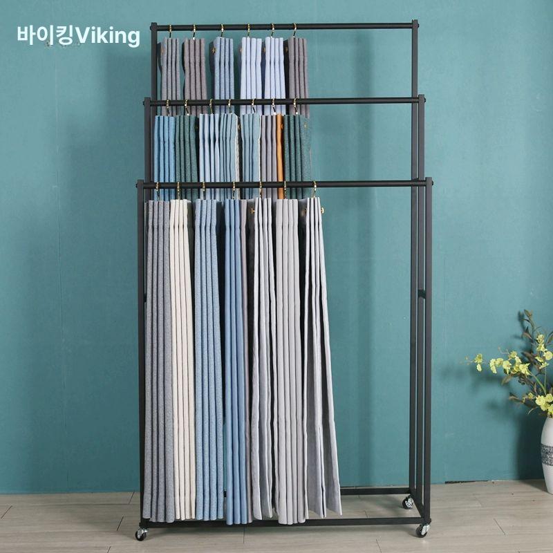 소품 원단진열대 매대 포장지 블랙 진열대 행거 1.5m 골드 행잉 카드 랙 100cm - 상세 이미지 4