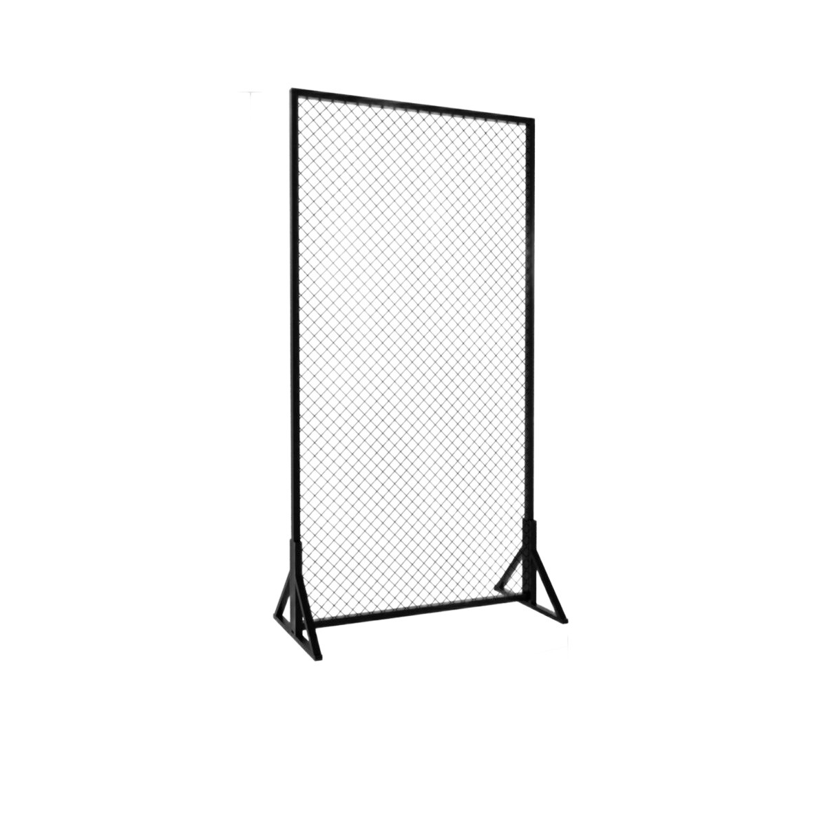 철망파티션 메쉬망 가벽 작품 전시 진열대 미술 진열 전시회 100x200cm 더블 삼각대 - 상품 이미지