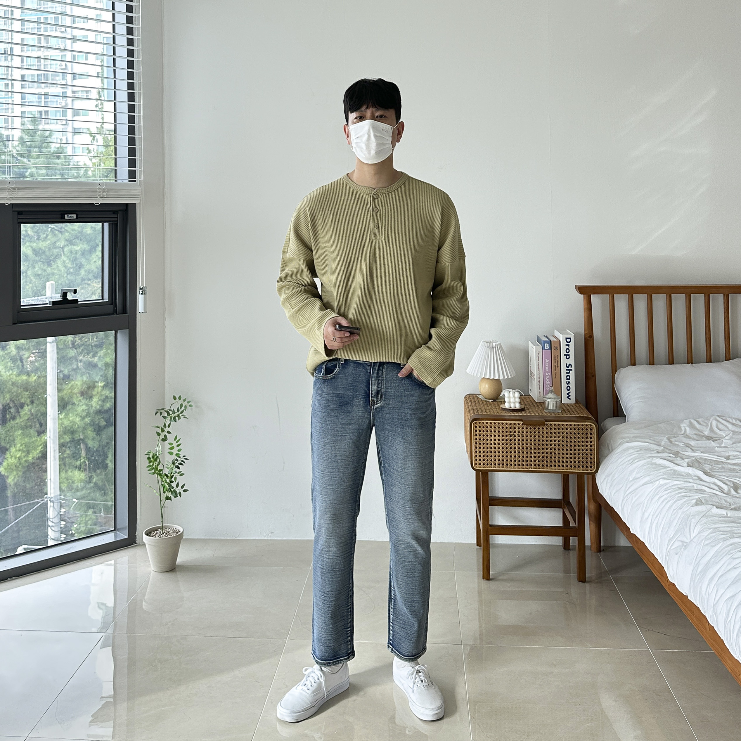 남자  9부 기모 스판 청바지 편한 히든 시크릿 밴딩 진청 흑청 데님 팬츠 - 상세 이미지 2