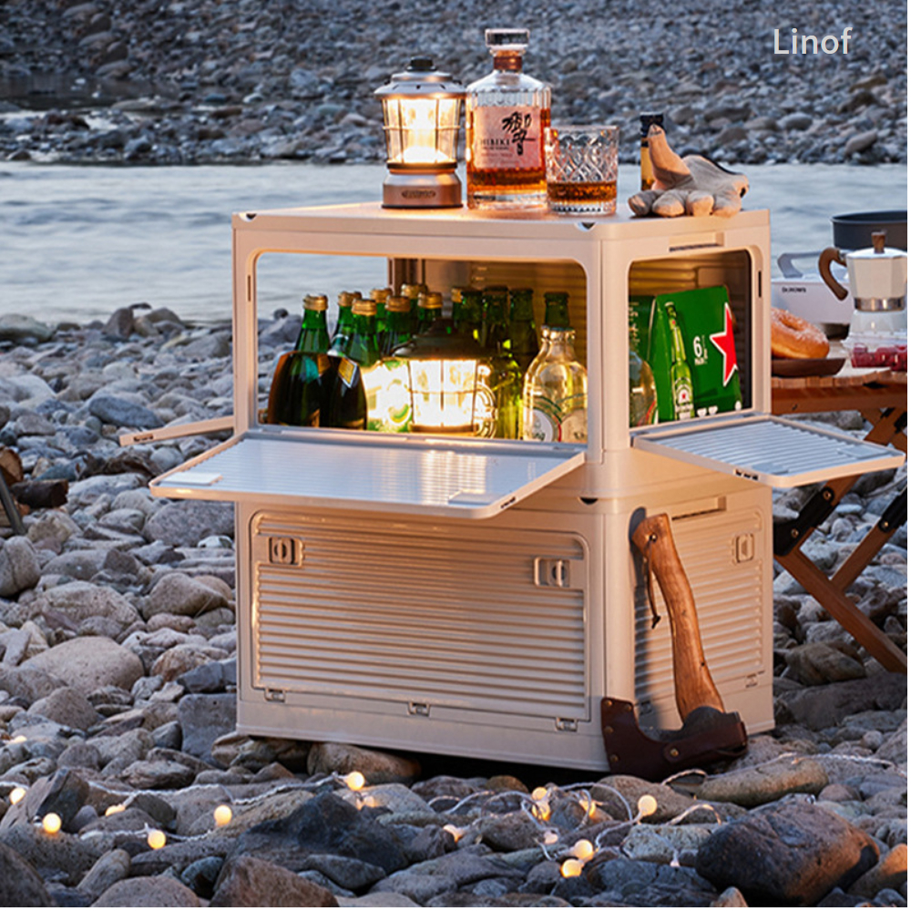 리오 5면 오픈형 캠핑박스 폴딩 접이식 수납박스 35L