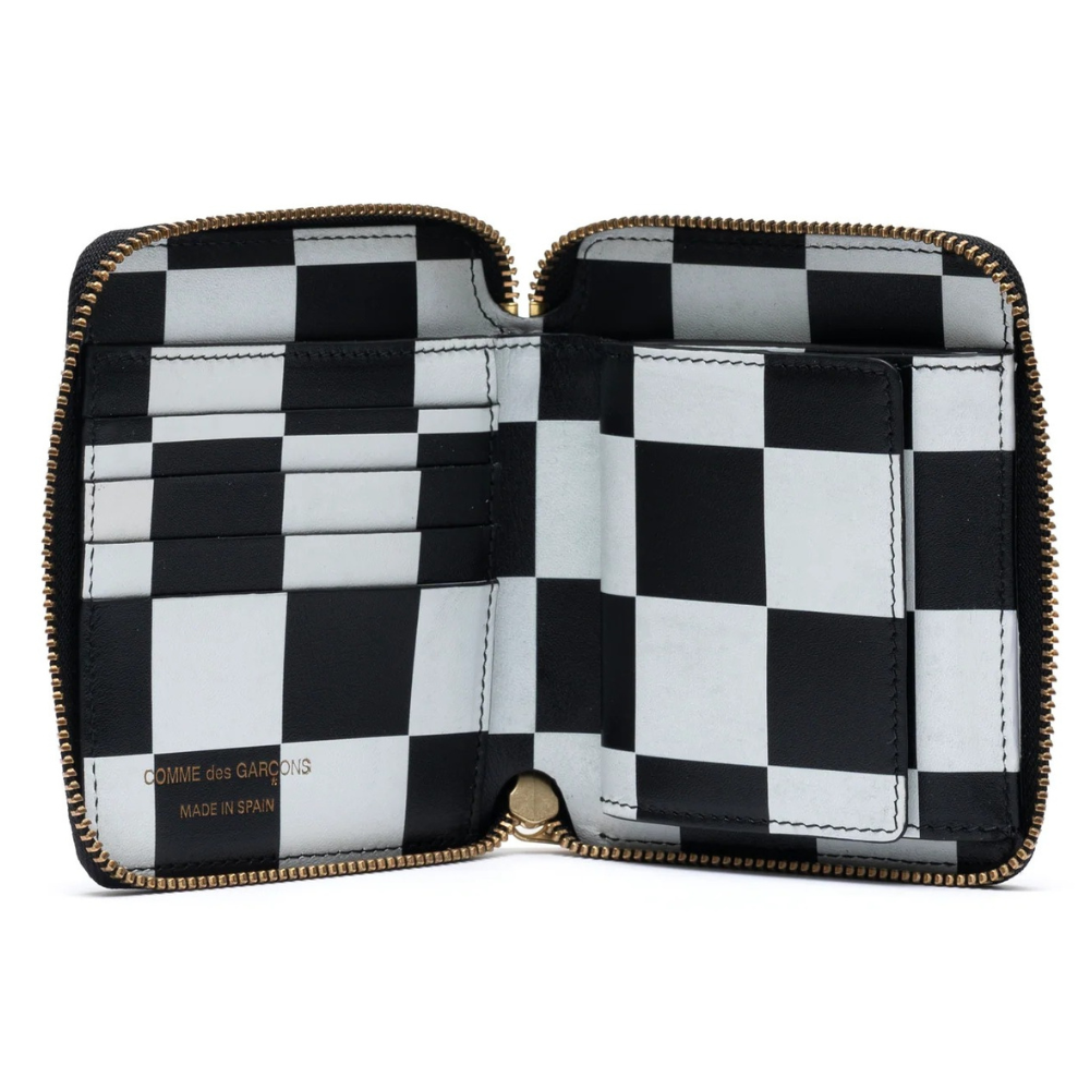 꼼데가르송 지갑Glossy Print-K121 Blackxcheck - 상세 이미지 2