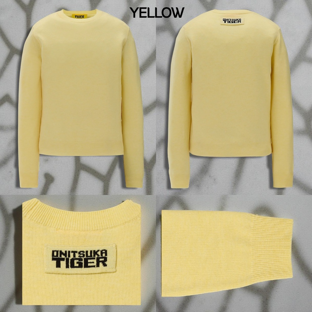 오니츠카타이거 롱 슬리브 니트 탑 여성 스웨터 2183B554 YELLOW S - 상세 이미지 2