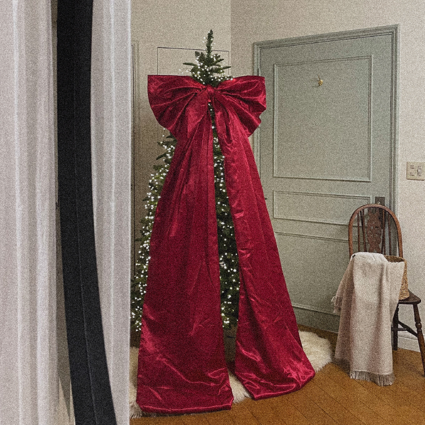 매료 크리스마스 대형 새틴 리본 고급 트리 PE 전나무 가정용 150 상세 이미지 5