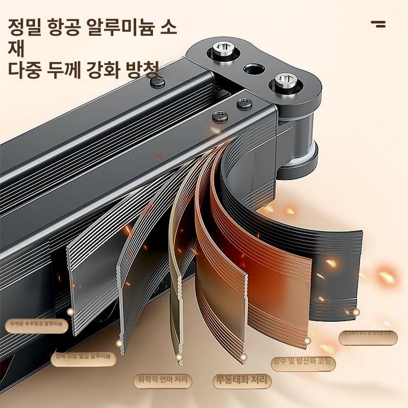 접이식 샤워커튼 욕실 흡착판형 가림막 습식 시공 자바라 가리개 칸막이 셀프 부직포 커텐 두꺼운 흔들림형 비나이그레이 흡착식 5단 138-180cm 180cm - 상세 이미지 5
