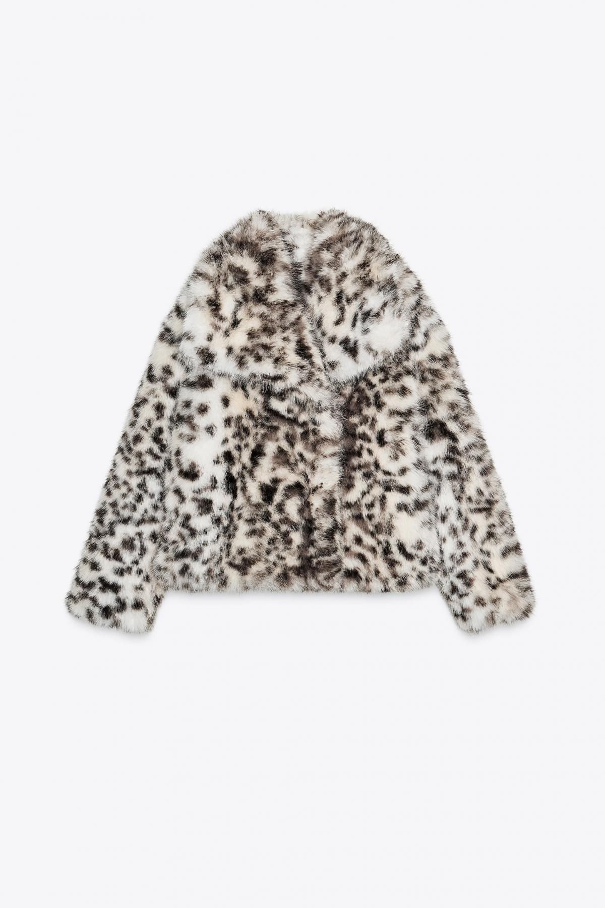 자라 애니멀 프린트 페이크 퍼 자켓 4369/240 LEOPARD - 메인 이미지
