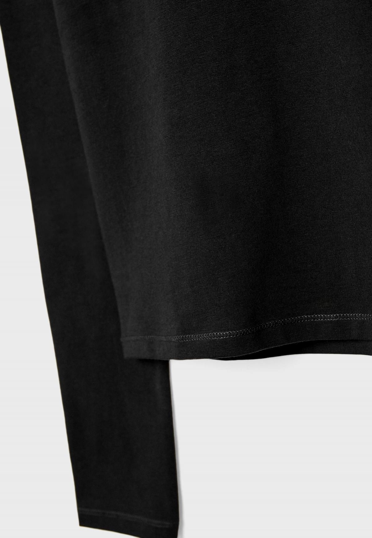 스트라디바리우스 베이직 심플 라운드넥 블랙 긴팔 티셔츠 8078/650 BLACK - 상세 이미지 3