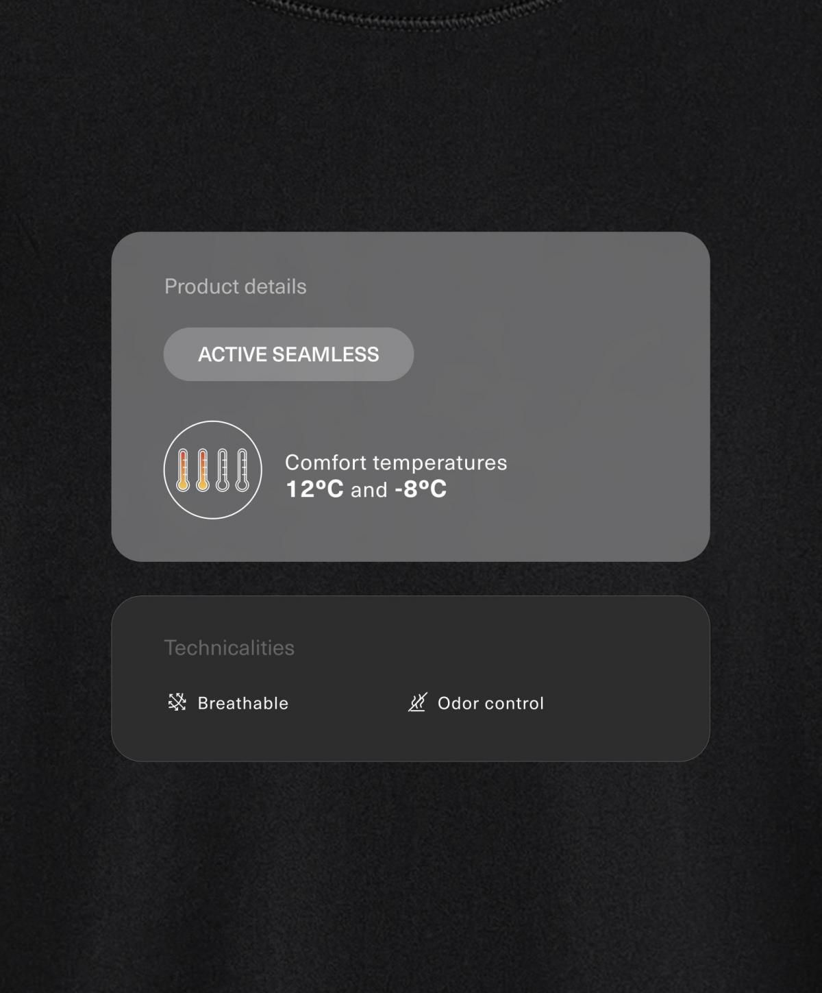 오이쇼 테크니컬 심리스 베이스레이어 긴팔 티셔츠 0216/396 BLACK - 상세 이미지 3