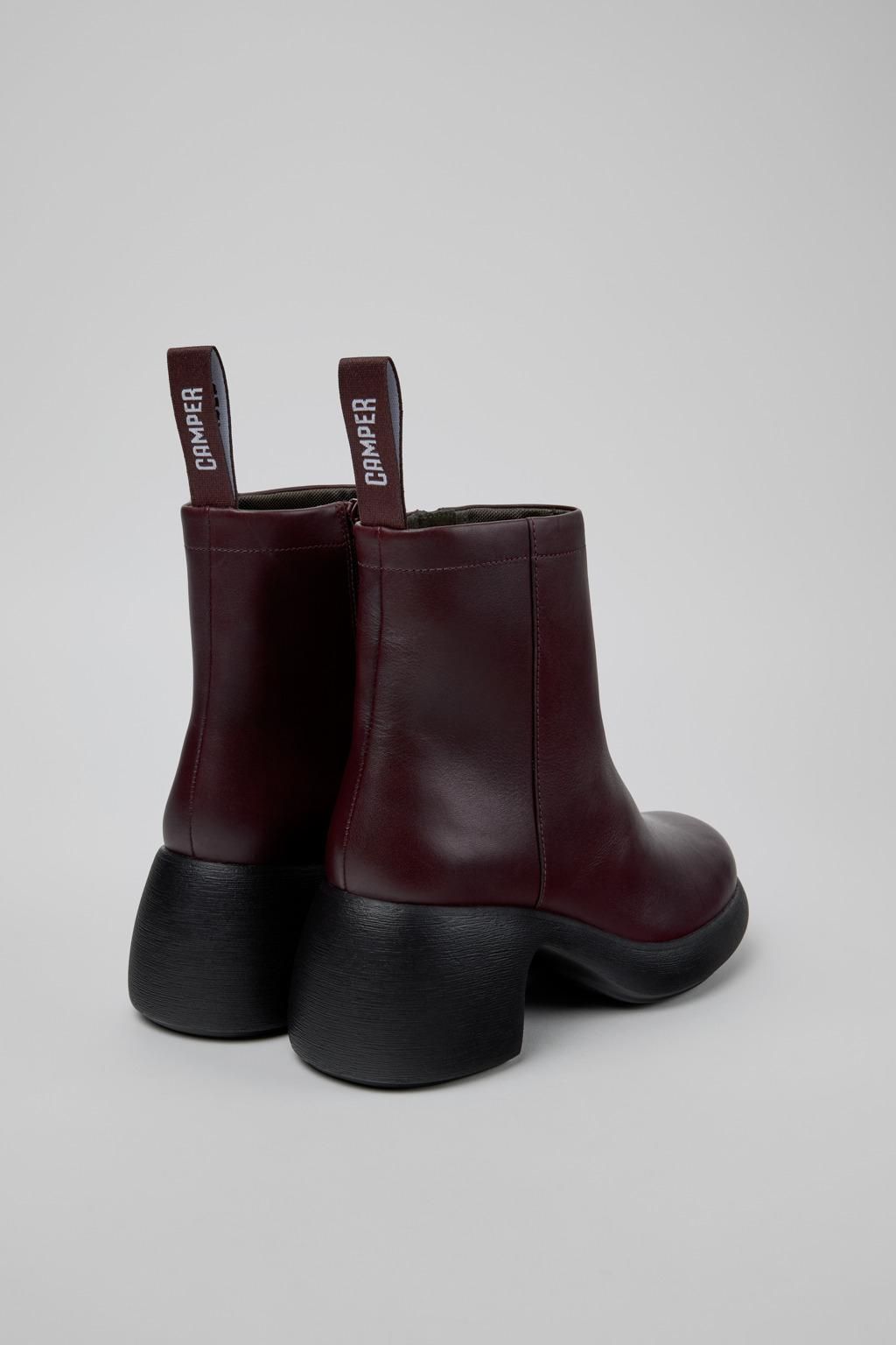 캠퍼 모던 청키힐 앵클부츠 Thelma II K400784-004 BURGUNDY - 상세 이미지 3