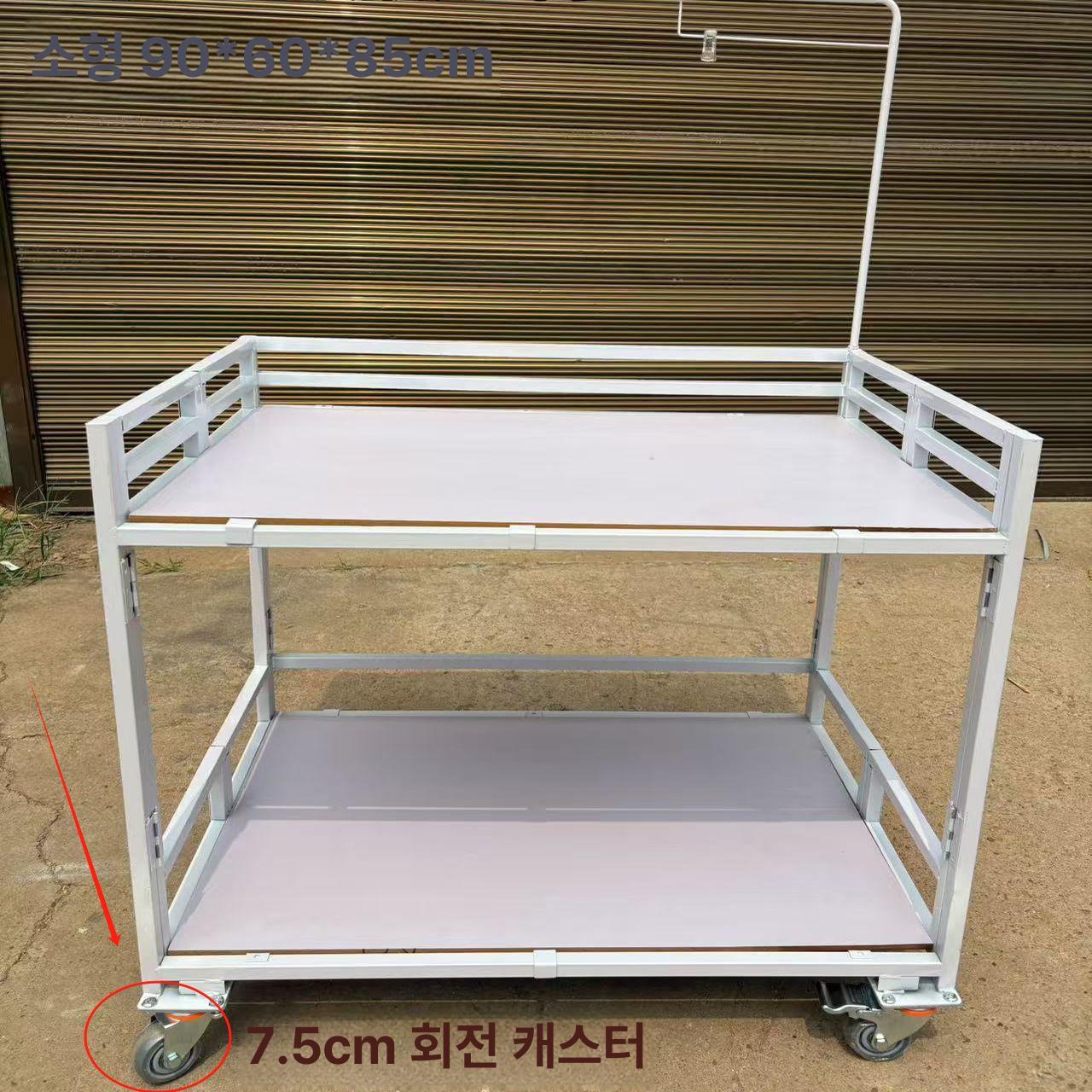 이동식 매대 시식 행사 가판대 판촉 간이 코너 시음대 아웃도어 블랙 90x60x80 3인치 - 상세 이미지 4