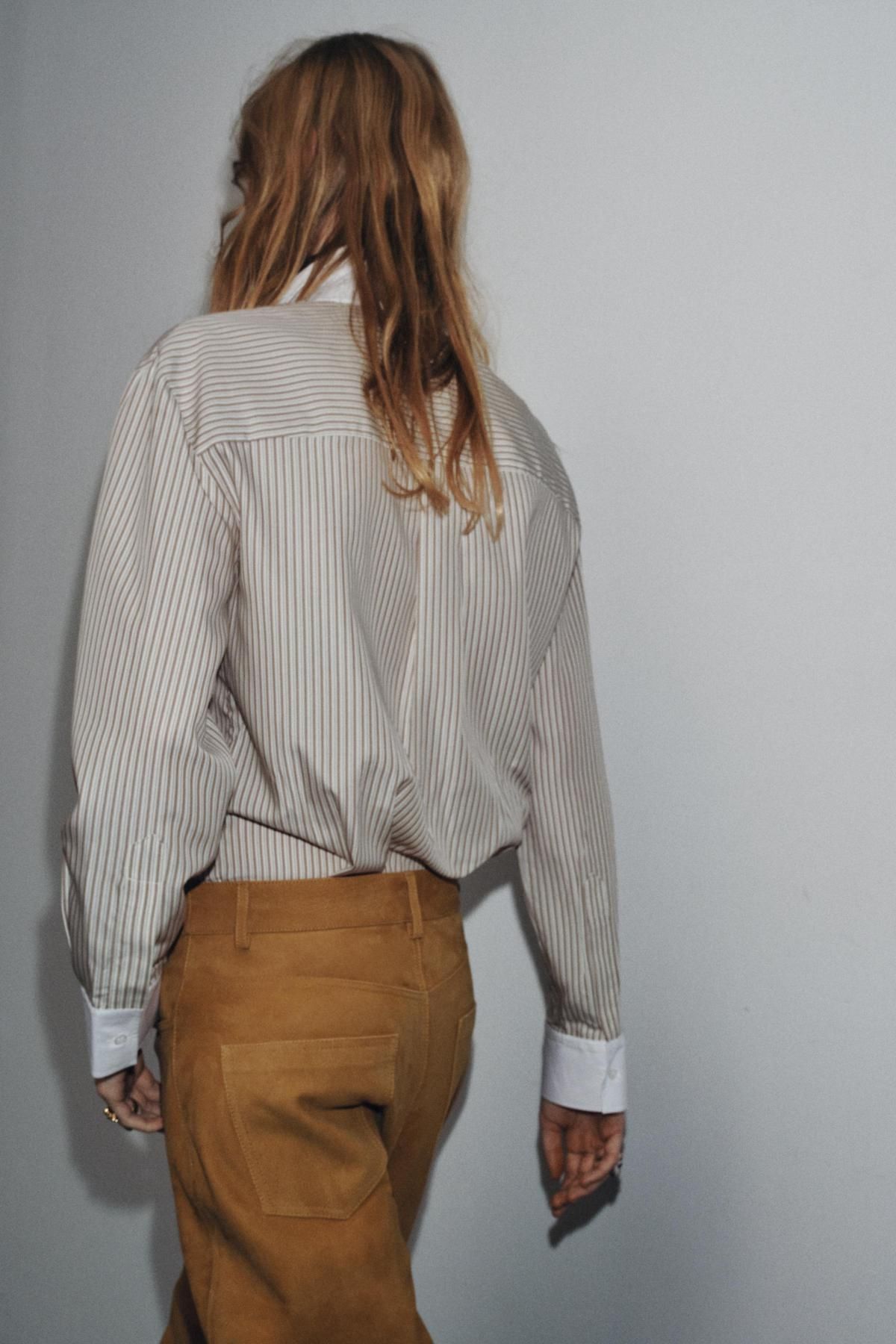 자라 컨트라스트 스트라이프 테크니컬 긴팔 셔츠 4043/254 STRIPED - 상세 이미지 4