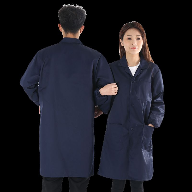 유니폼 피부관리사 블루 스크럽 상의 간호복 예쁜 네이비블루 헤어라인 부드러움 프리사이즈 - 상품 이미지