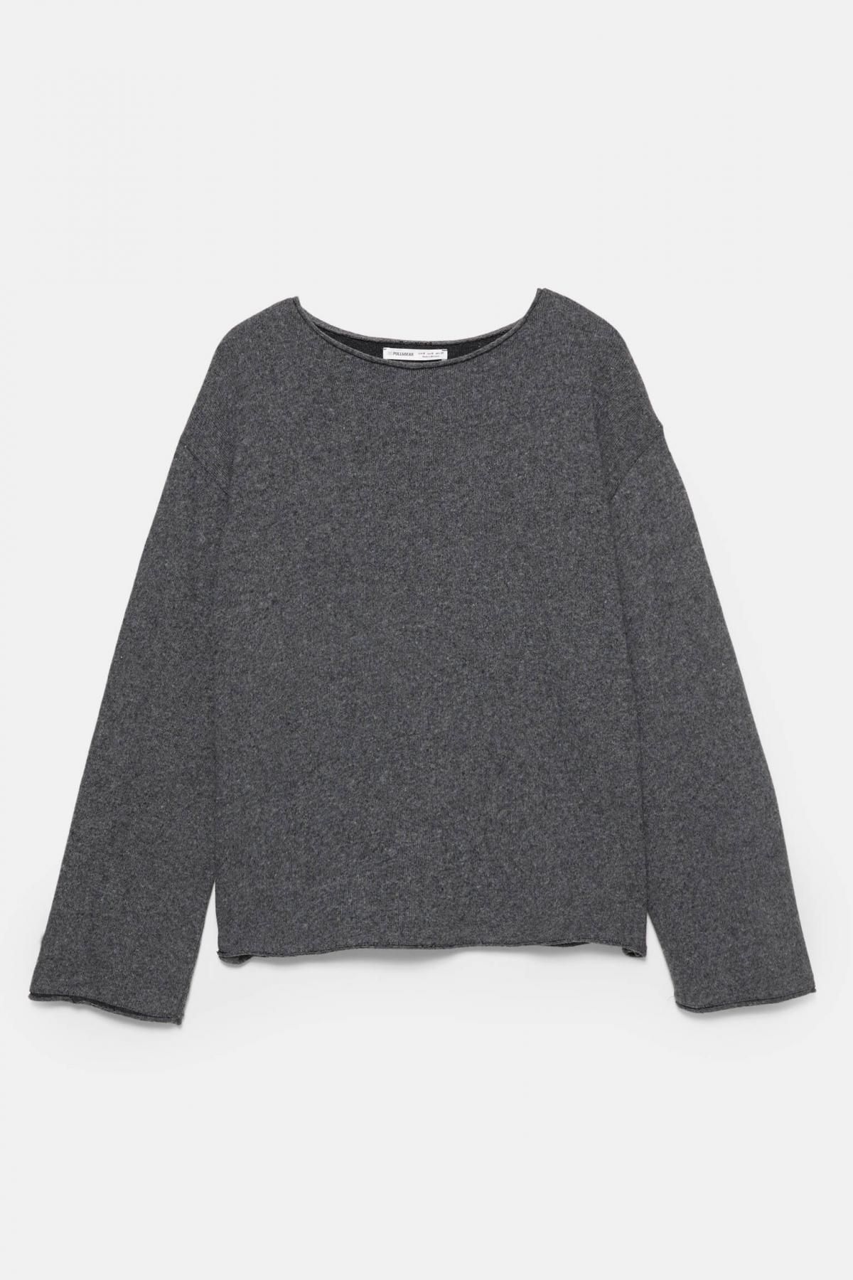 풀앤베어 소프트터치 그레이 라운드넥 긴팔 티셔츠 7151/473 MEDIUM GREY - 메인 이미지