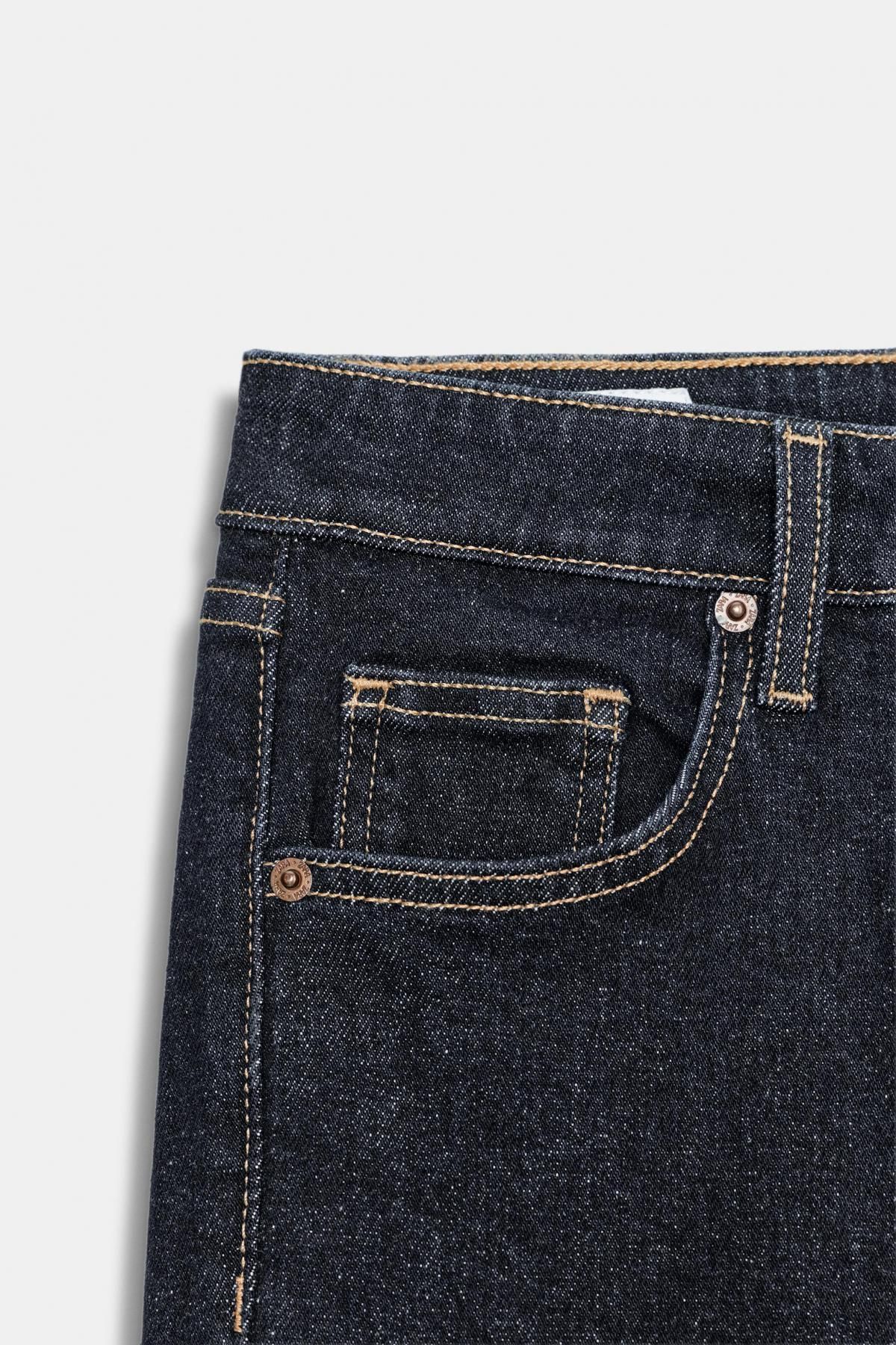자라 하이웨이스트 크롭 부츠컷 데님 팬츠 4592/217 DARK INDIGO - 상세 이미지 5