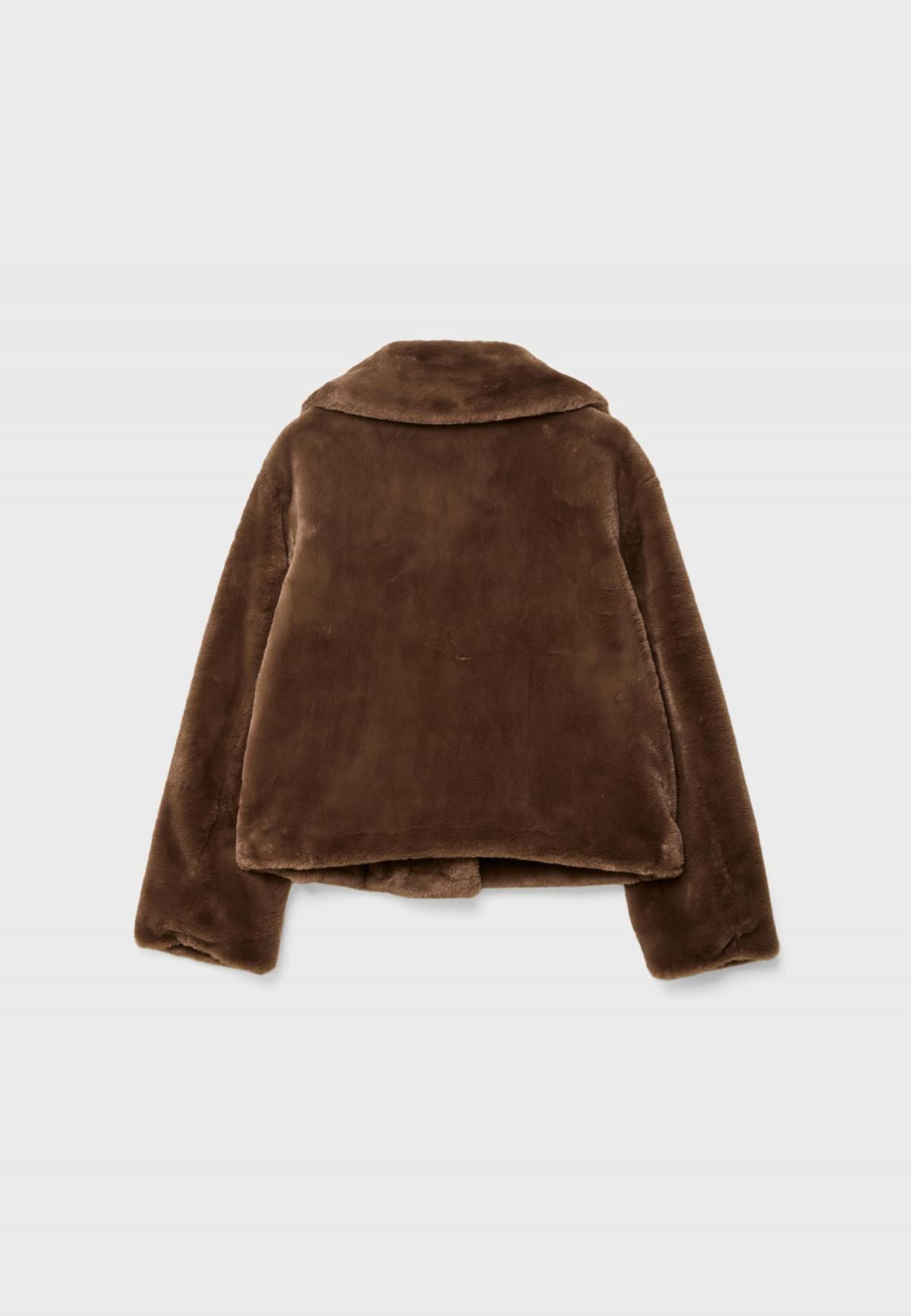 스트라디바리우스 테크니컬 더블 브레스트 페이크퍼 자켓 8630/837 BROWN - 상세 이미지 2