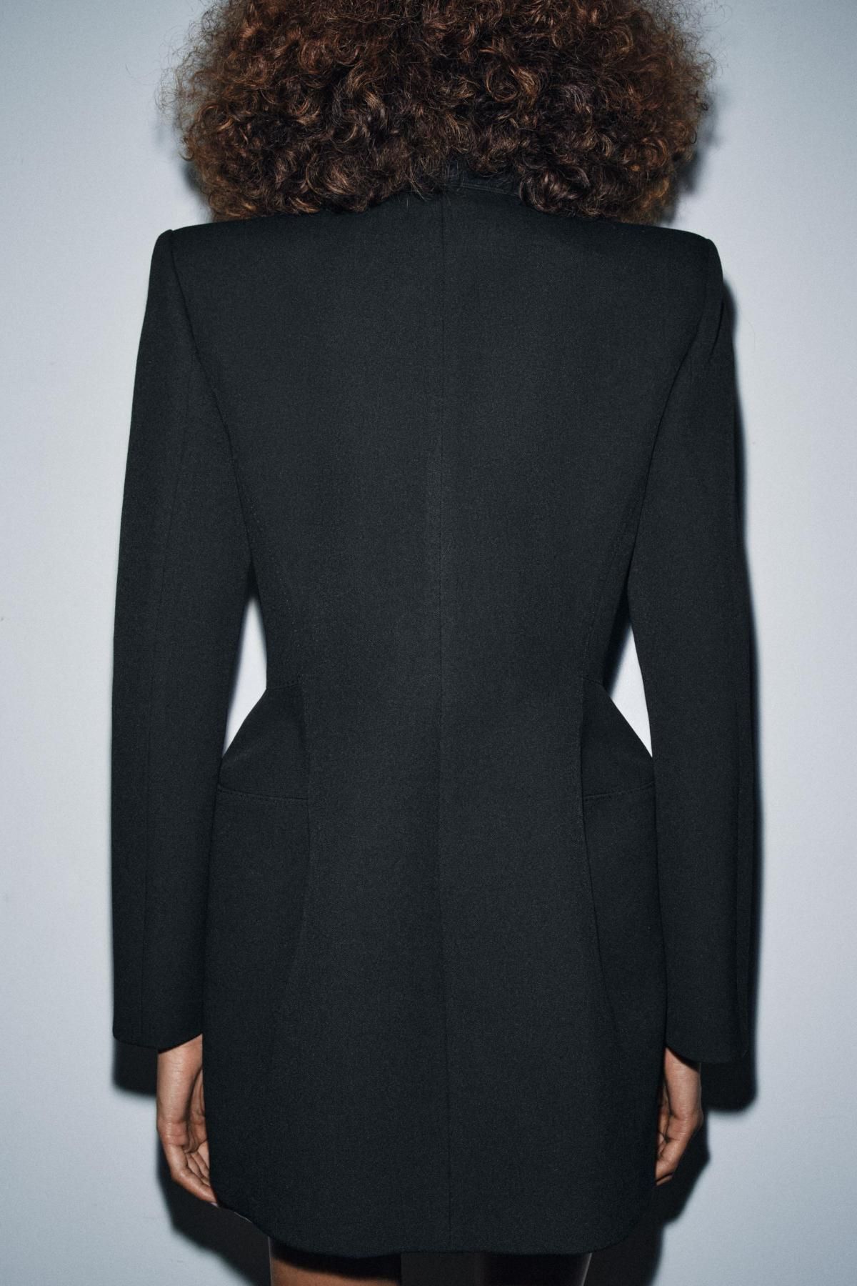 자라 테일러드 더블브레스티드 블랙 미니 원피스 8587/797 BLACK - 상세 이미지 4