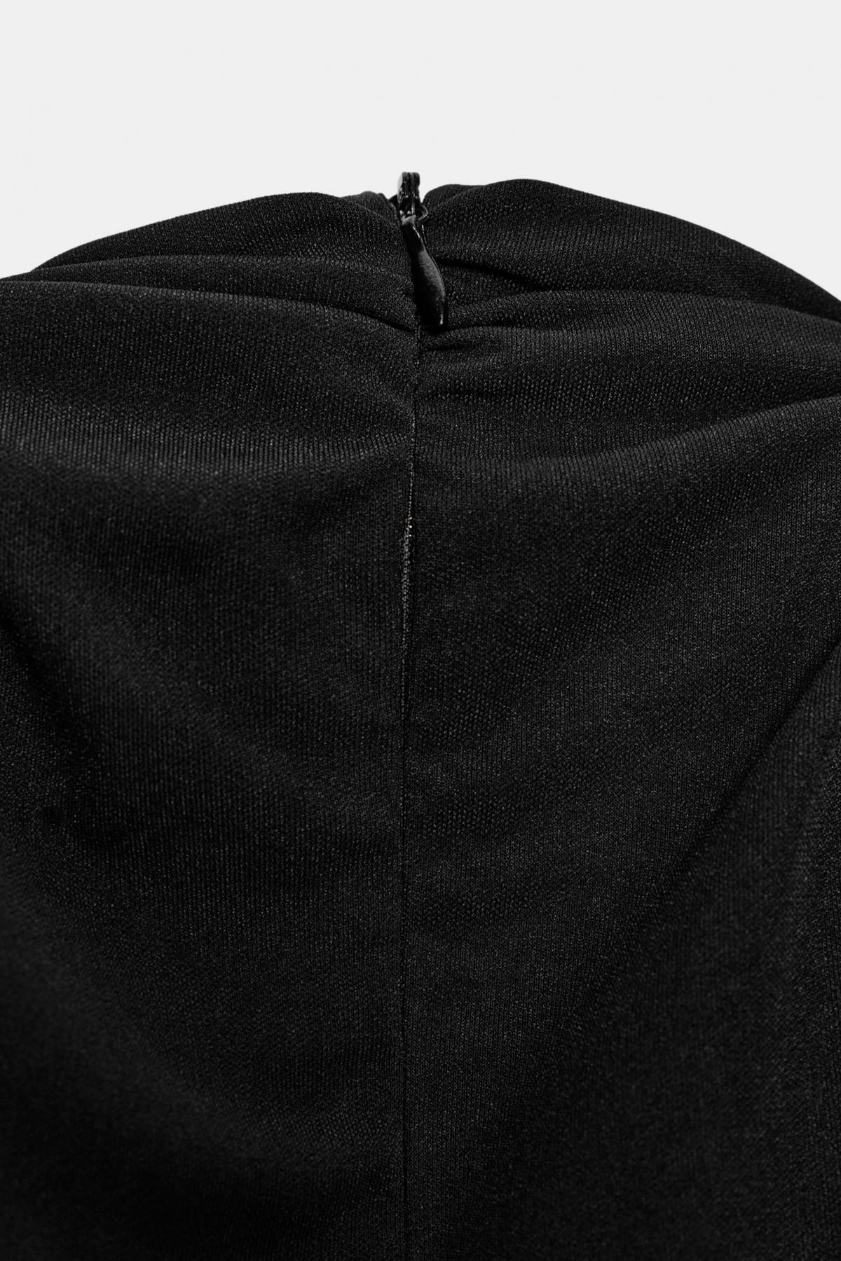 자라 모던 숄더패드 하이넥 미니 원피스 3067/215 BLACK - 상세 이미지 5
