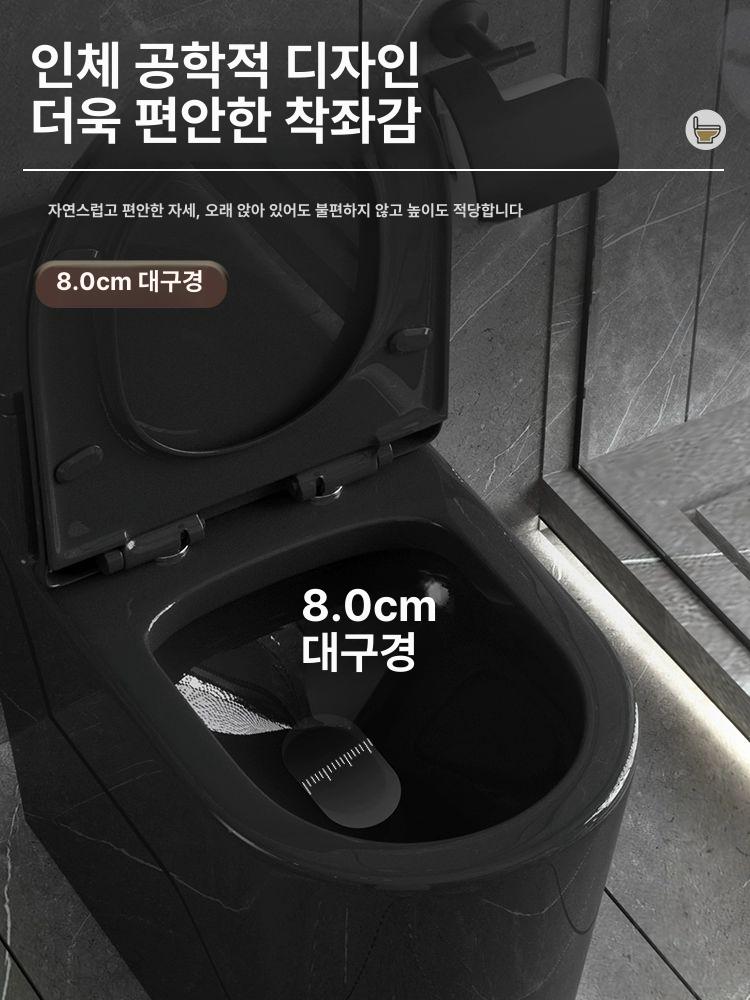 블랙 변기 양변기 리모델링 욕실 위생 컬러 일체형 오로라 화이트 305mm - 상세 이미지 4