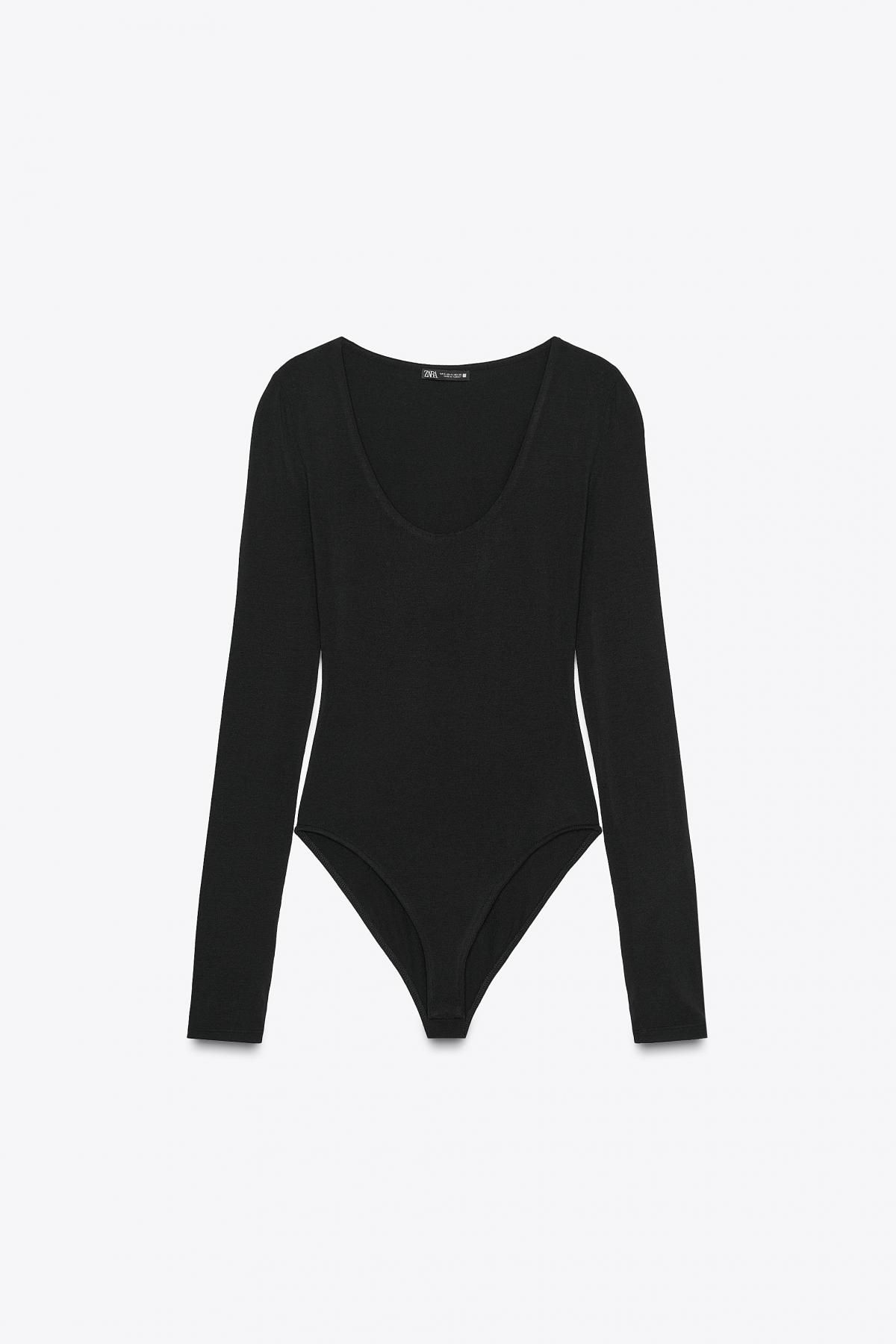자라 미니멀 소프트 라운드넥 롱슬리브 바디수트 5039/841 BLACK - 메인 이미지