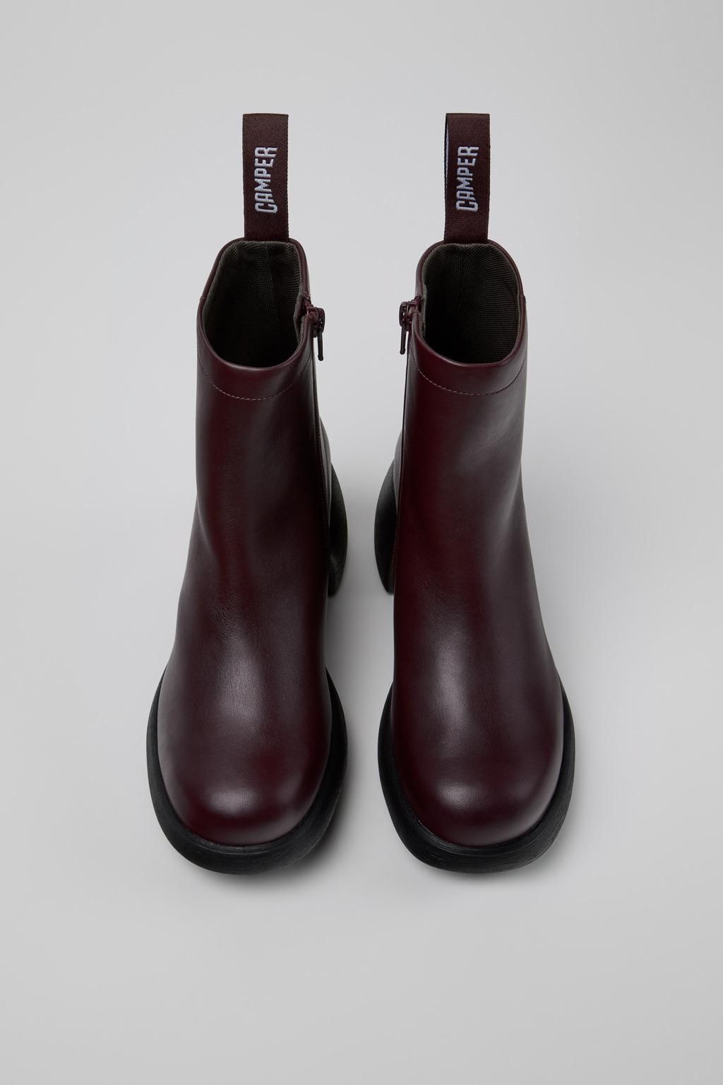 캠퍼 모던 청키힐 앵클부츠 Thelma II K400784-004 BURGUNDY - 상세 이미지 4
