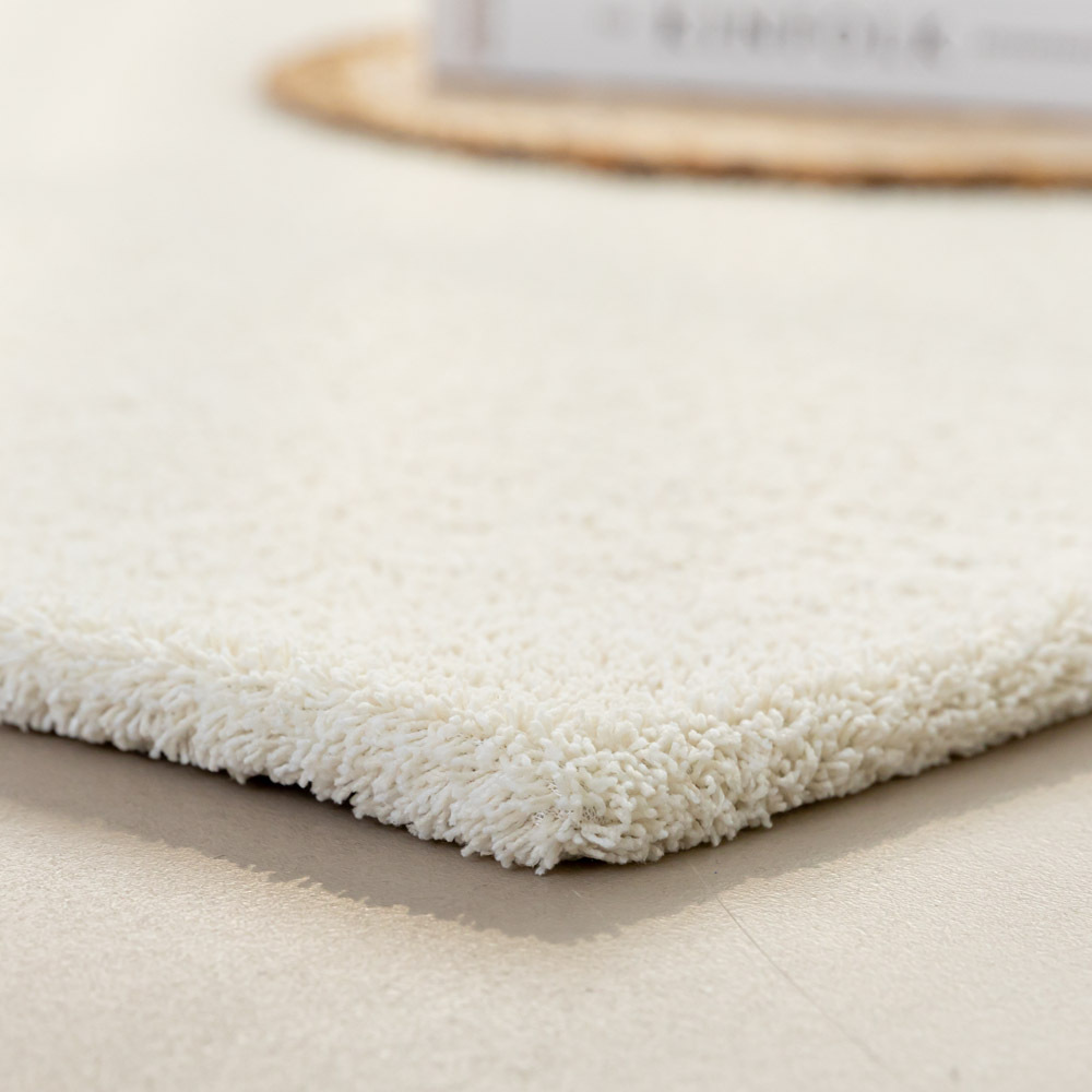 먼지없는 워셔블 장모 온감 러그 대형 거실 침실 원룸 노바 스노우화이트, 200x300