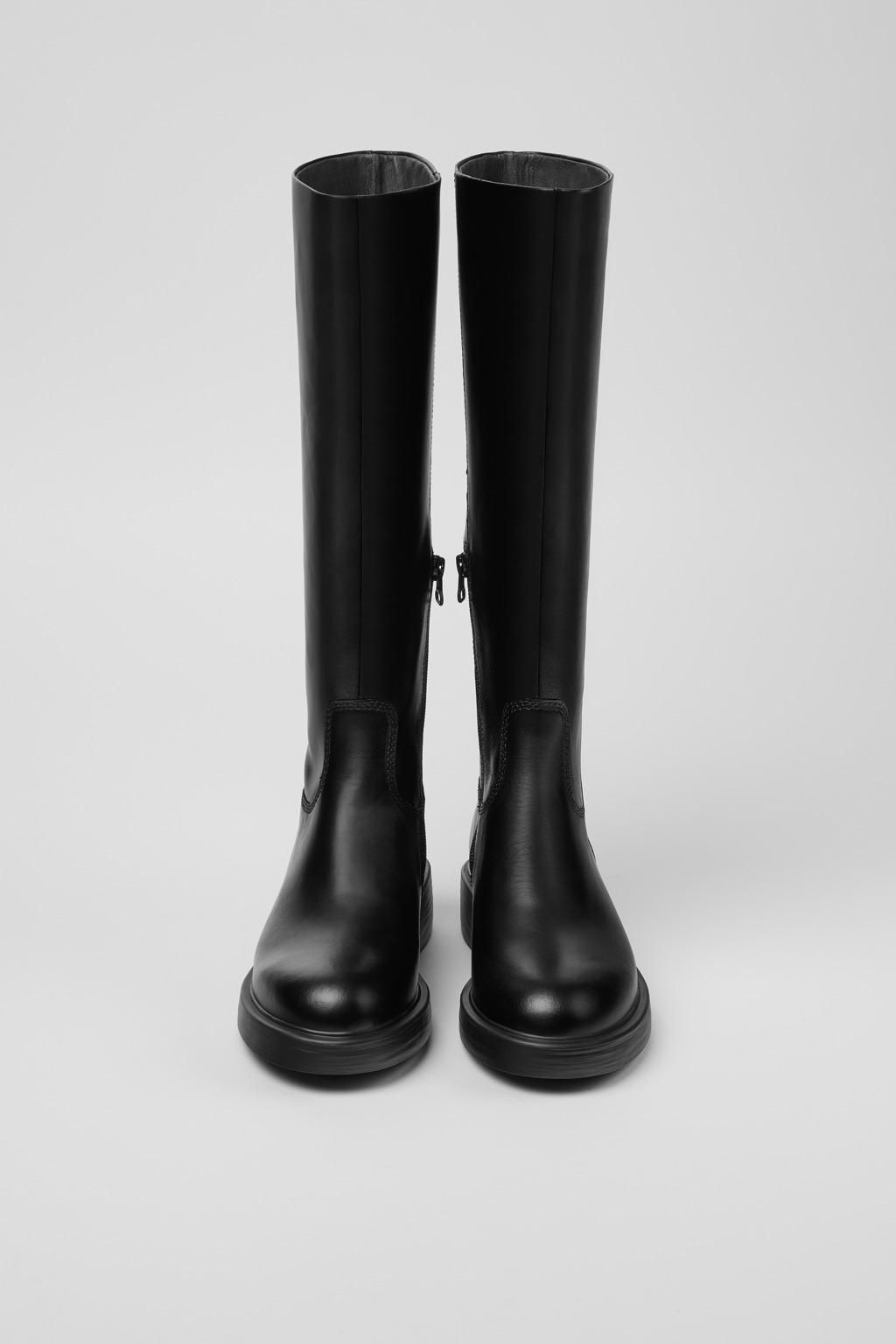 캠퍼 프리미엄 블랙 레더 롱부츠 Dean K400763-003 BLACK - 상세 이미지 4