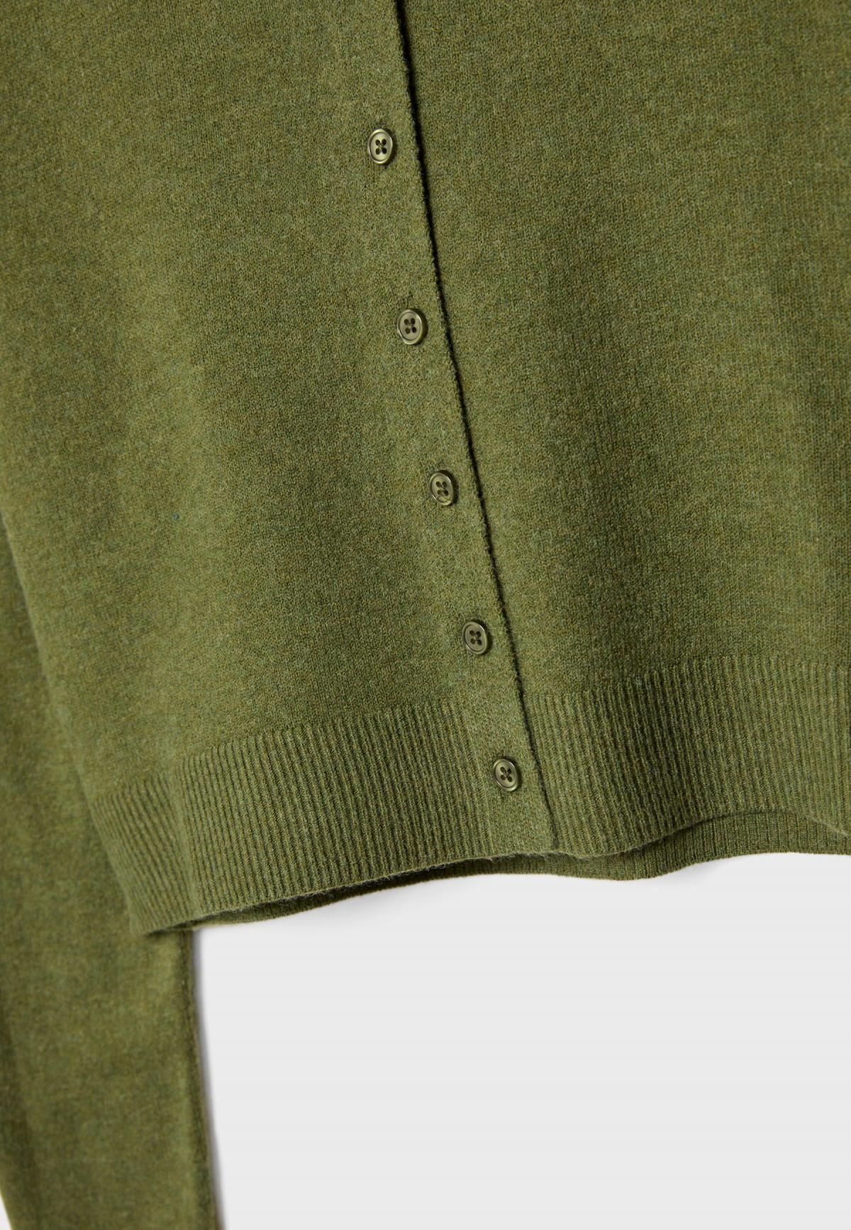 스트라디바리우스 소프트터치 라운드넥 니트 버튼업 가디건 5034/465 OLIVE GREEN - 상세 이미지 3