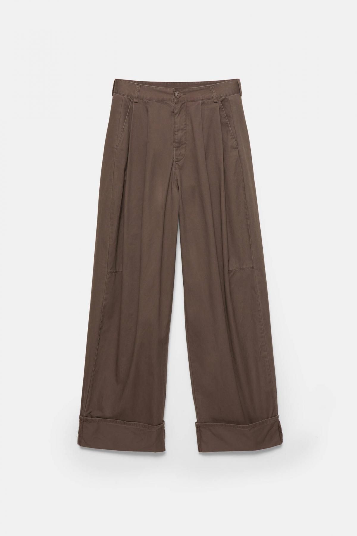 풀앤베어 트렌디 벌룬핏 와이드 슬랙스 팬츠 7675/376 CHOCOLATE - 상세 이미지 5