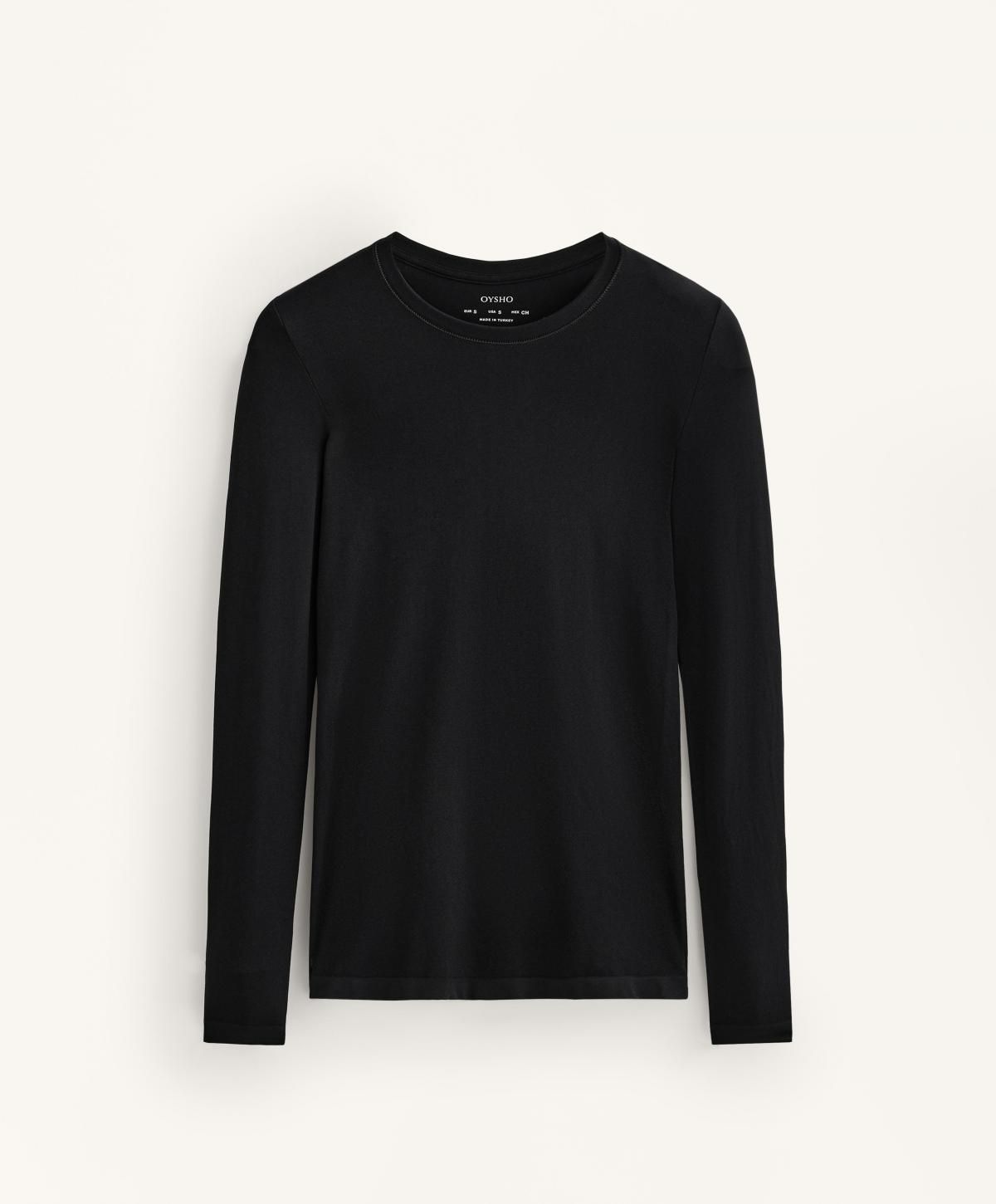 오이쇼 테크니컬 심리스 베이스레이어 긴팔 티셔츠 0216/396 BLACK - 상품 이미지