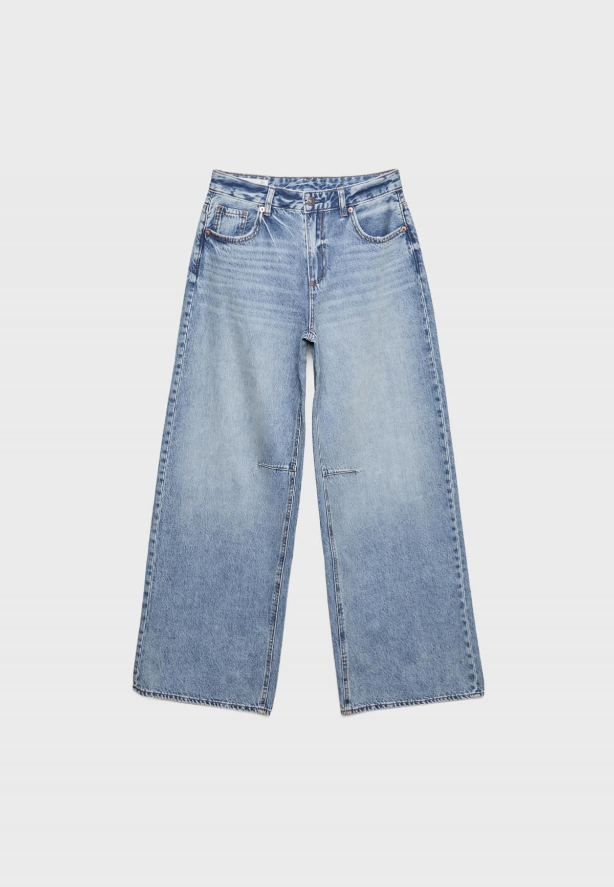 스트라디바리우스 트렌디 와이드핏 데님 와이드 청바지 4893/243 MEDIUM DENIM WASH - 상세 이미지 4