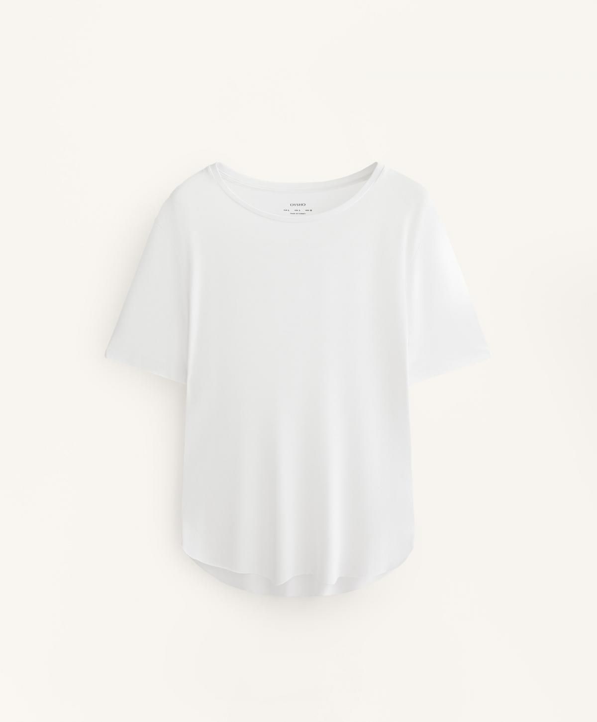 오이쇼 모달블렌드 라운드넥 반팔 티셔츠 0638/555 WHITE - 상품 이미지