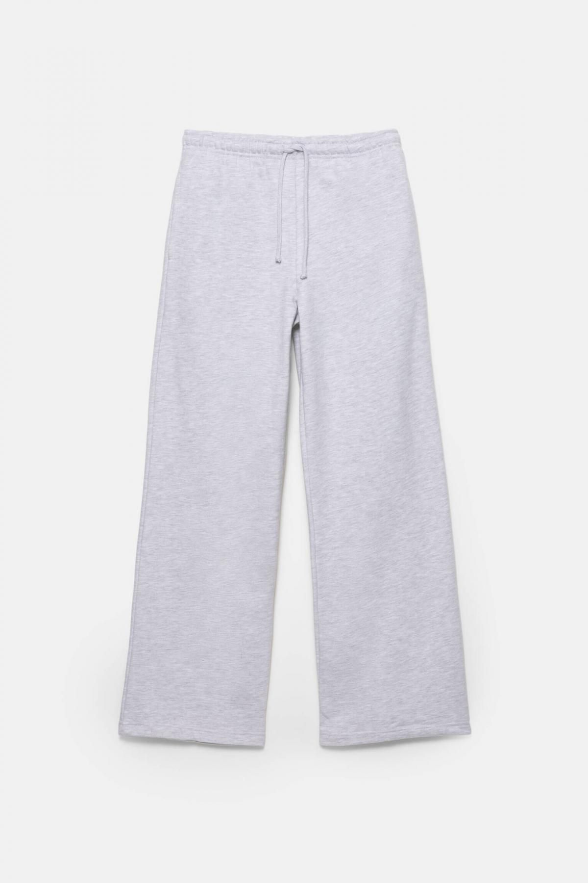 풀앤베어 코튼블렌드 플루이드 트레이닝 와이드 팬츠 7675/310 GREY MARL - 상세 이미지 5