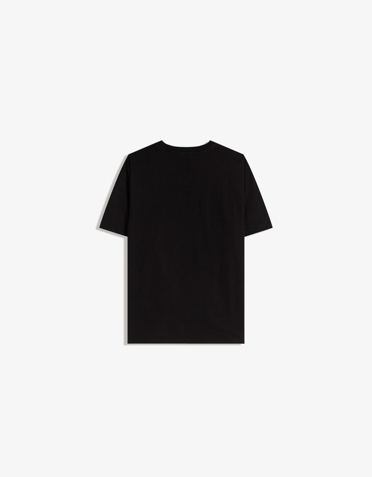 버쉬카 오버사이즈 프린트 반팔 티셔츠 7643/360 BLACK - 상세 이미지 2