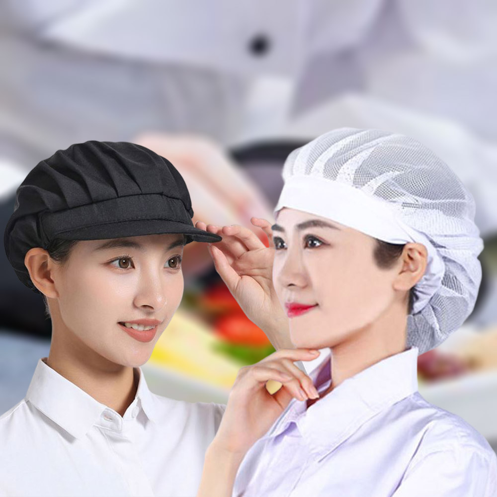 위생 망사 모자 2개입 식당 영양사 급식 청결 주방모 - 상품 이미지