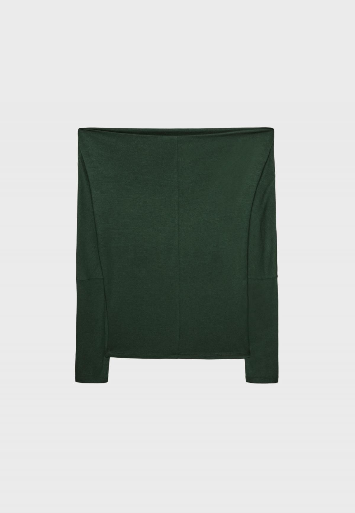 스트라디바리우스 모달블렌드 비대칭 롱슬리브 티셔츠 6681/966 GREEN - 상품 이미지