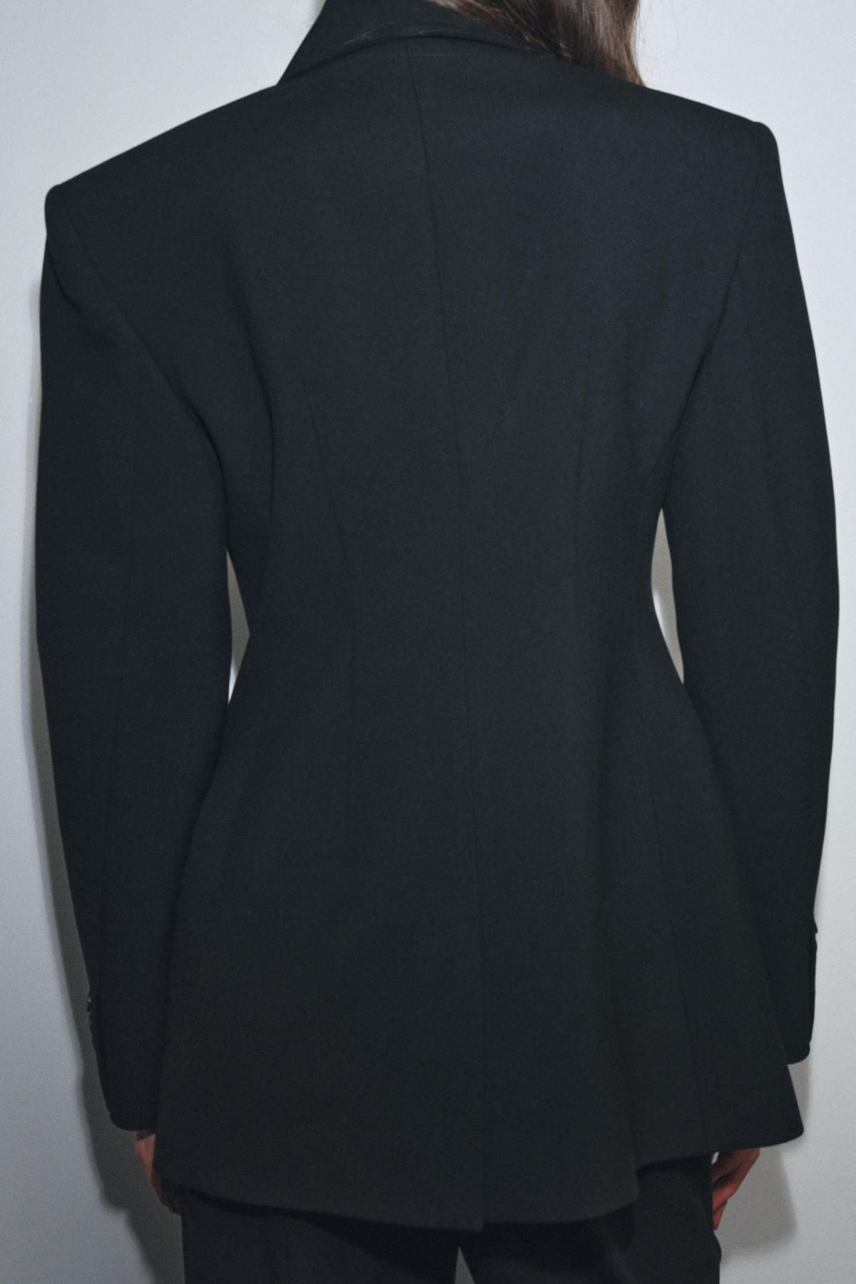 자라 테일러드 클래식 블랙 싱글 버튼 블레이저 8689/570 BLACK - 상세 이미지 4