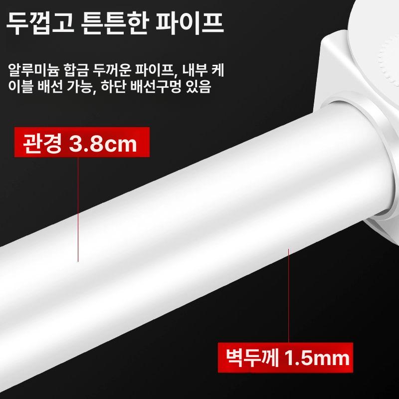 CCTV 폴대 야외 기둥 거치대 홈캠 고정 브라켓 i형 I형 알루미늄 20cm - 상세 이미지 5