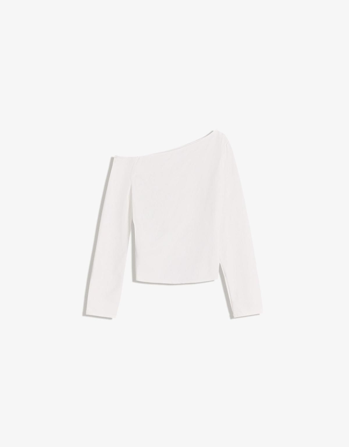 버쉬카 트렌디 언밸런스넥 긴팔 티셔츠 7603/727 OFF WHITE - 상세 이미지 2